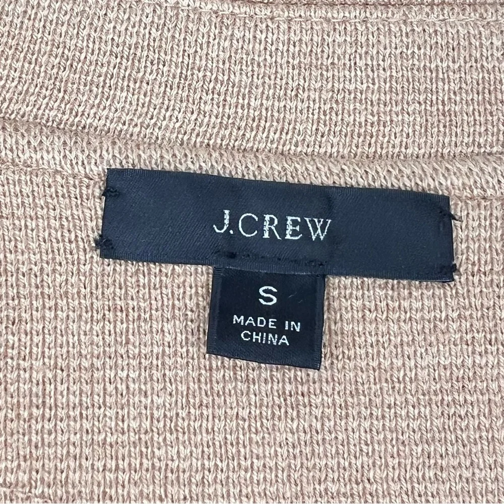 J Crew Sophie open front sweater blazer Sz S Tan Camel Cardigan Classic Heritage